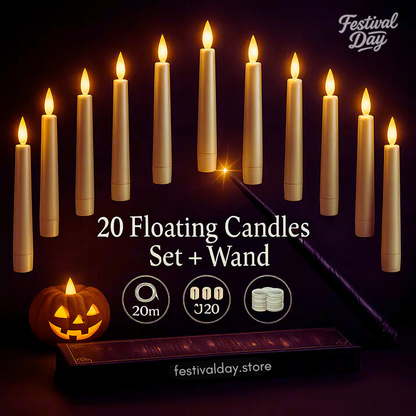 Floating Candles Set with Magic Wand